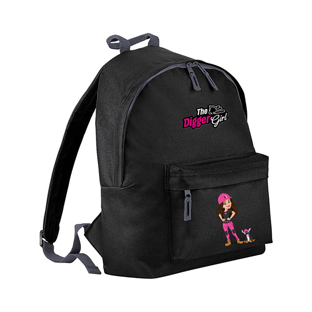 'The Digger Girl' Characters Rucksack Kids - Black