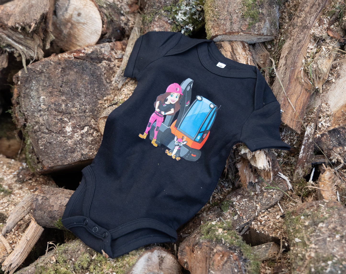 'The Digger Girl' Cartoon Characters Babygrow Baby Grow