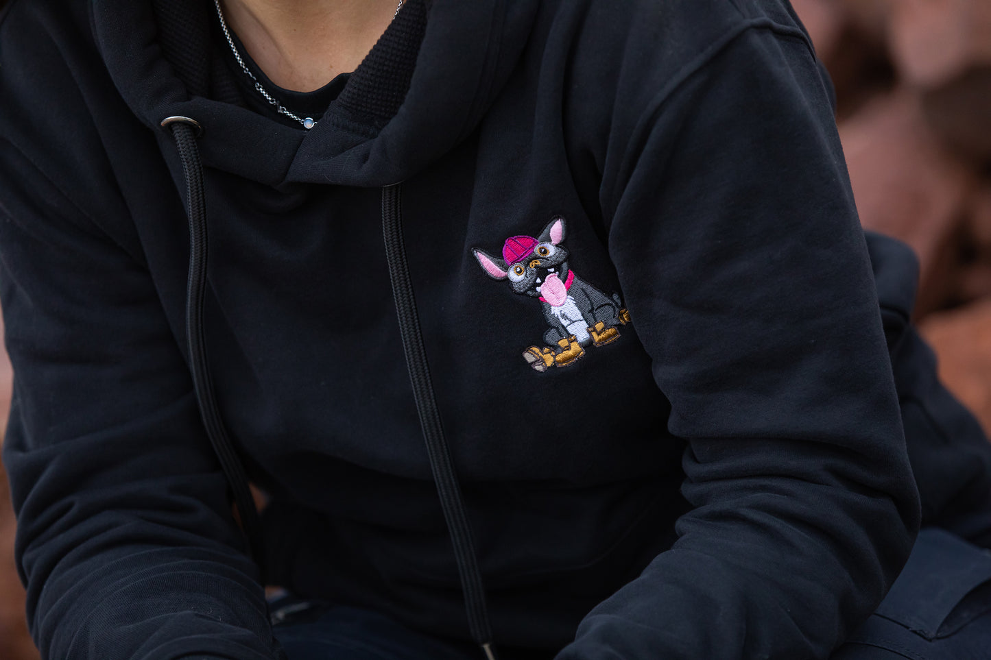 'Dipper the Dog' Adults Hoodie - Black
