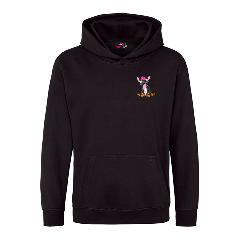 'Dipper the Dog' Kids Hoodie - Black