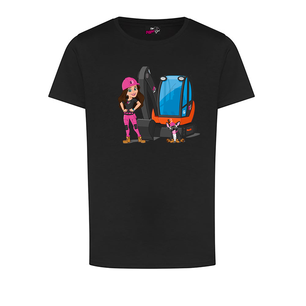 'The Digger Girl' Characters Tee Kids - Black